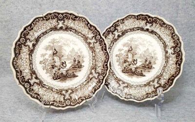 Bs026 english ironstone transferware plates carolina r hall