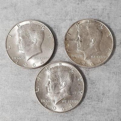 Mb067 1964 kennedy half dollar coins lot 1)