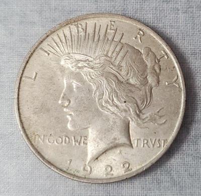 Mb050 1922 peace silver dollar lot 2)