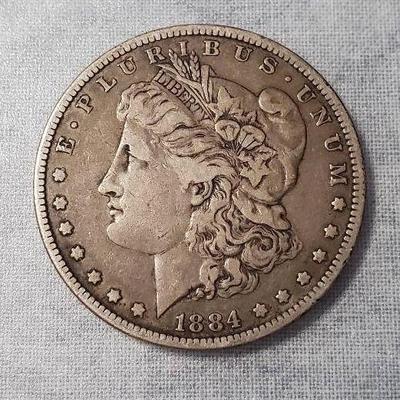 Mb041 1884 morgan silver dollar