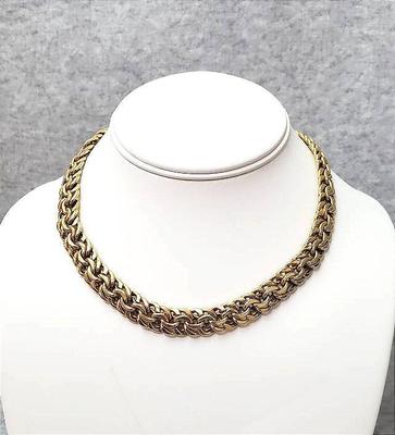 Mb082 18k gold 16 inch link necklace marked 750 410mi