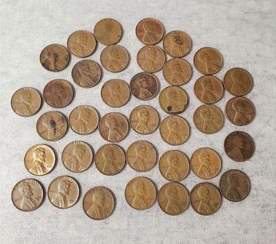 Mb069 38 lincoln wheat pennies