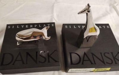 Dansk silver plate bull giraffe