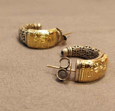 Konstantino earrings 1 sterling & 18k