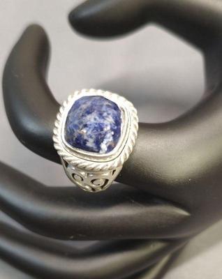 Brighton dome style blue stone ring