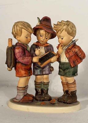 Hummel signed school boy figurine