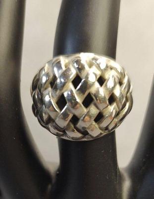 Avery sterling pierced dome style ring