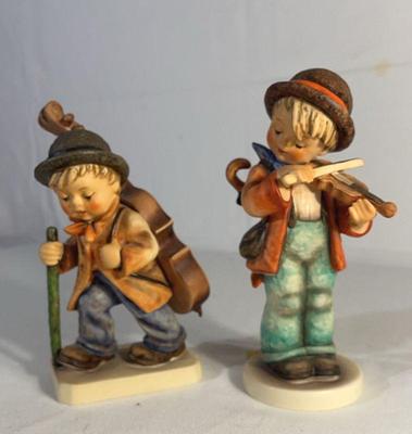Hummel figurines boys with instruments