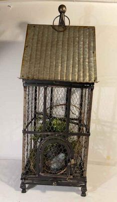 Wire tin decorative birdhouse