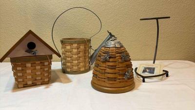 Longaberger bee hive watering can & more