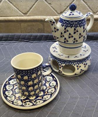 Mixed lot of boleslawiec polish pottery