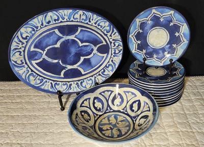 Williams sonoma bluewhite melamine tableware