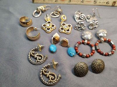 Small group of unmarked earrings