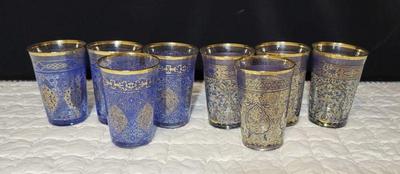 Vintage cobalt bluegold moroccan glasses 8)