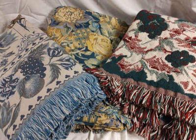 3 woven throws