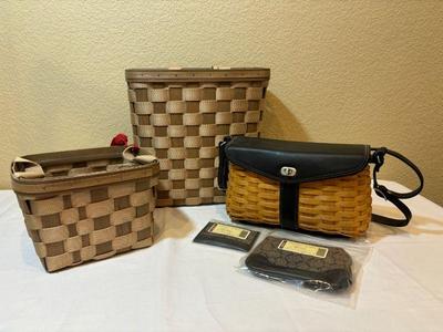 Longaberger retired hostess signature purse basket and more