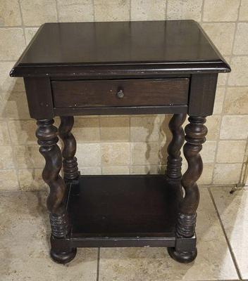 Wood side table