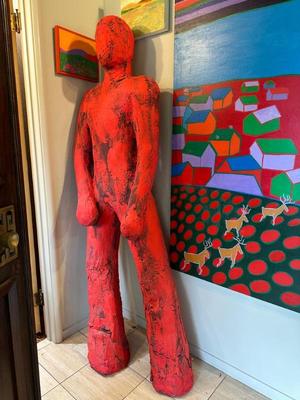 Gil Topaz "Red Man" cement man