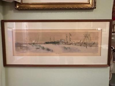 Joe Jones artists proof "Beach scene"