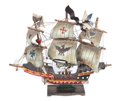 Lot 519 vintage model of santa maria style ship