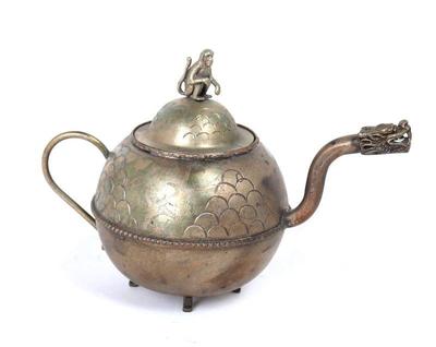 Lot 347 adorable chinese silver miniature monkey teapot