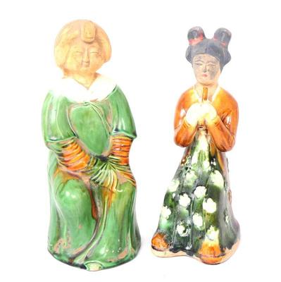 Lot 367 two chinese tang dynasty style ladies