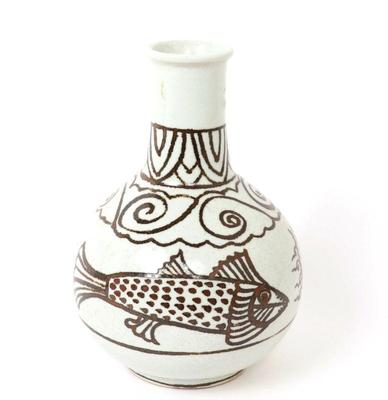 Lot 455 korean style celadon glazed fish vase
