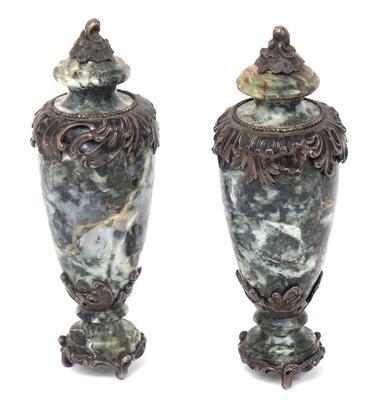 Lot 194 green marble baluster column
