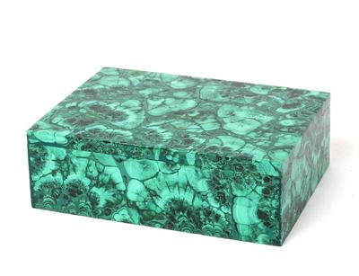 Lot 147 lovely malachite carved jewelry box