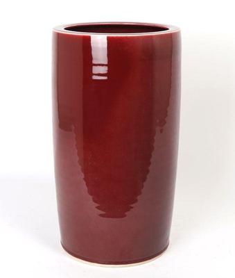 Lot 416 large chinese ox blood glazed umbrella stand