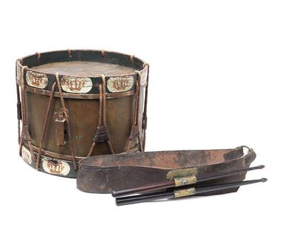 Lot 76 early english 101st regiment drum leather sling, 19th century