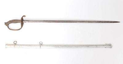 Lot 8 bavarian eisenhauer garantirt' military sword & scabbard