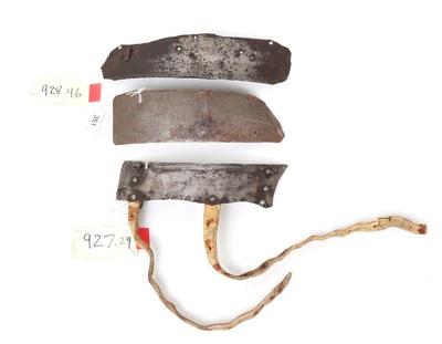 Lot 69 three elements of armour 15th 17th c.