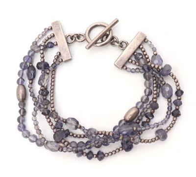 Lot 91 lovely amethyst silver bracelet