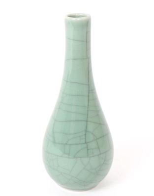 Sale Photo Thumbnail #398: Lot 404 chinese celadon crackle glazed flower vase