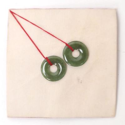 Lot 113 deep translucent green bi jadeite disc