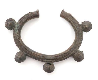 Lot 141 brass african bracelet w bells