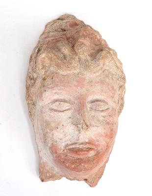 Lot 506 old terracotta head in the greek style