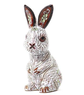 Lot 339 adorable chinese cloisonne bunny