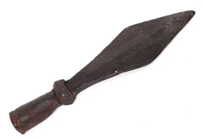 Lot 21 chinese iron spear head qing dynasty 1944 1912