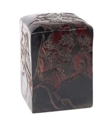 Lot 314 chinese heavy hardstone tower