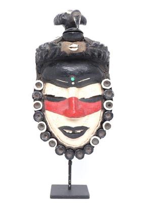 Lot 476 painted african dan mask ex ambassador