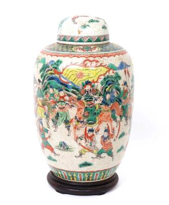 Lot 376 chinese porcelain crackle glaze vase