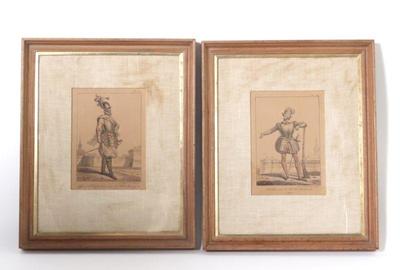 Lot 192 2) lithographs' of king's soldiers in armour