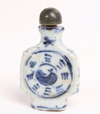 Sale Photo Thumbnail #287: Lot 293 antique blue and white snuff bottle