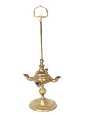 Lot 260 19th century indian oil lamp