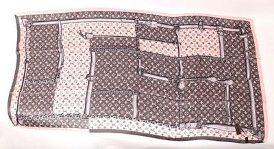 Lot 165 chocolate baby pink silk louis vuitton