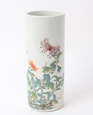 Lot 380 chinese porcelain cylinder vase marked guangxu emperor