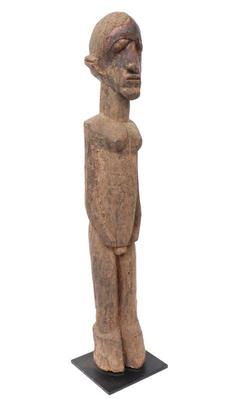 Lot 470 heavy lobi carved wood figure late 19th early 20th c.