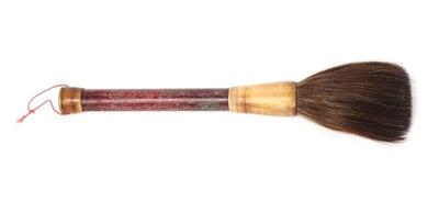 Lot 317 large chinese calligraphy brush horse hair & hardstone